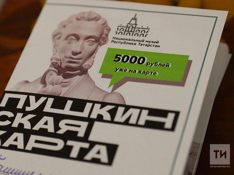 Татарстан за год направил 445 млн рублей на программу «Пушкинская карта»
