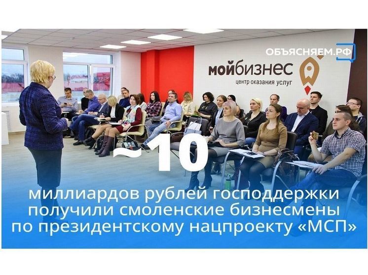 Малый и средний бизнес Смоленщины получил поддержки почти на 10 миллиардов