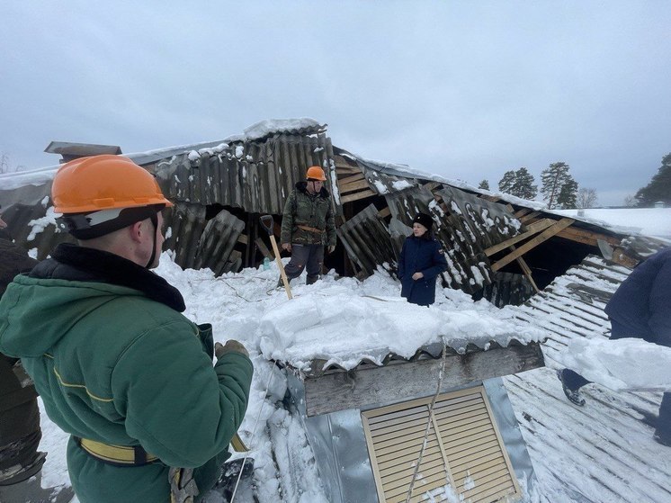 В Ярославской области у жилого дома из-за снега обрушилась крыша