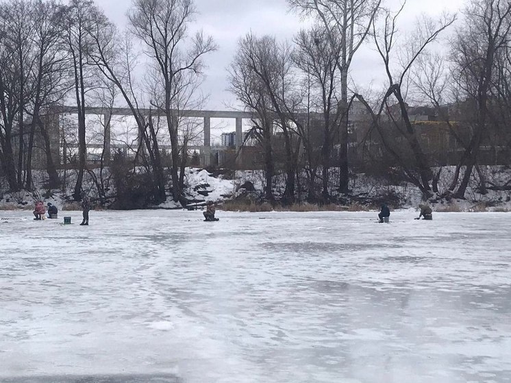 Курские спасатели напомнили рыбкам об опасности тонкого льда на водоемах