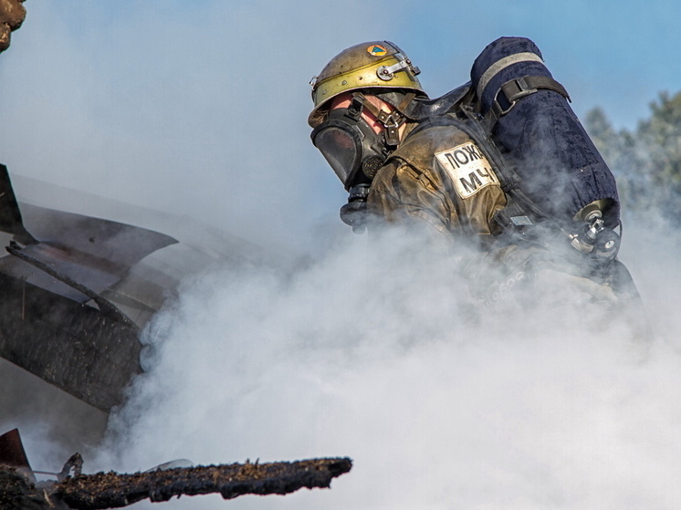 В Смоленске на Досуговском шоссе сгорел дачный дом