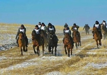 В Селенгинском районе Бурятии сегодня проходят традиционные конные скачки лошадей бурятской породы