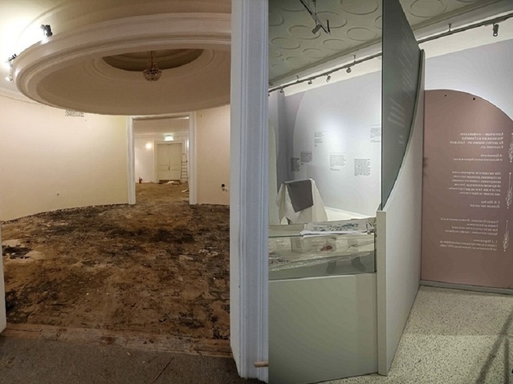 Капитальный ремонт анфилады выставочных залов завершается в Научно-культурном центре в Пушкинских Горах