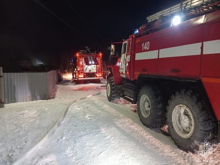 В Барнауле пожарные спасли людей через окно горящего дома