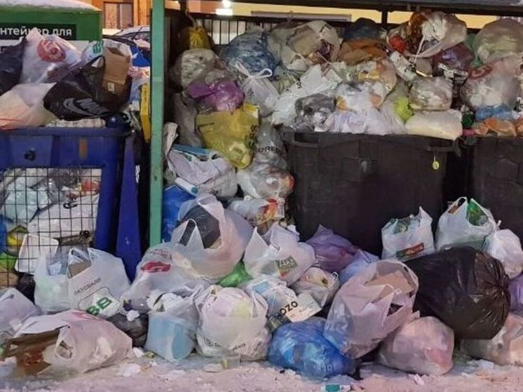 В Одинцово растут горы мусора рядом с контейнерами