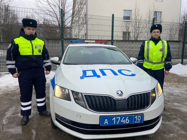 Автоинспекторы помогли девушке выбраться из снежного плена в Петрозаводске