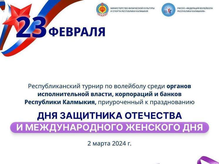 В столице Калмыкии сразу два праздника отметят корпоративным волейболом
