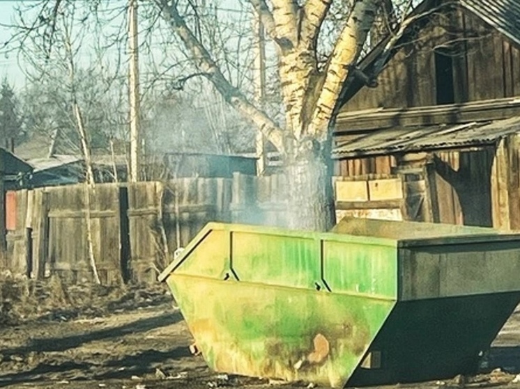 Жители Кызыла высыпают в общие мусорные контейнеры горячую золу