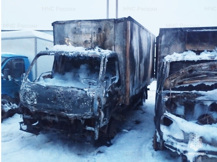 Подробности вчерашнего пожара в Шарье: костромские пожарные отстояли от огня автопарк