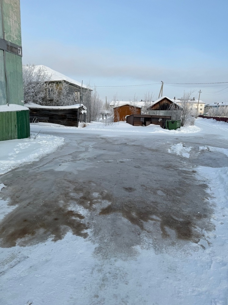 В Салехарде фекальные стоки вылились во двор из-за смытых в унитаз еды и мусора