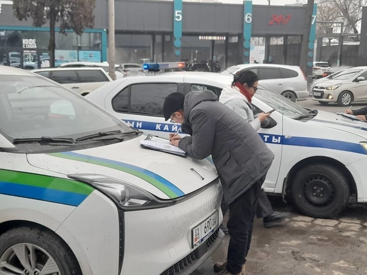 Парковка на зеленой зоне: в Бишкеке начали штрафововать водителей