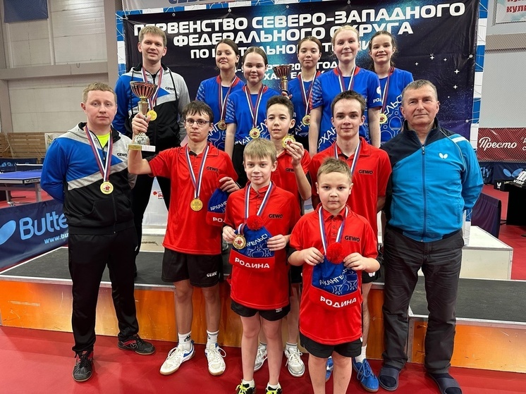 Теннисисты Архангельской области завоевали два золота в командных соревнованиях первенства Северо-Запада