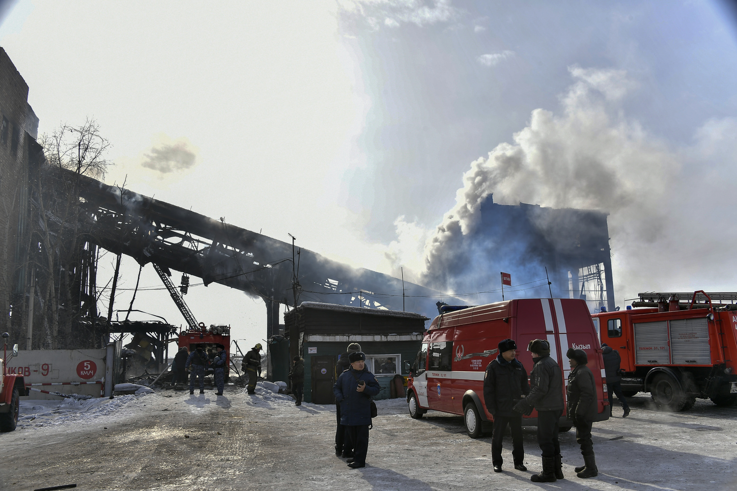 Тува: Шагонарская ТЭЦ после взрыва. Вид сверху