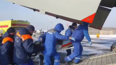 Борт с пострадавшими при взрыве на ТЭЦ в Туве вылетел в Красноярск: видео