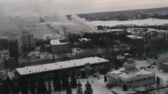 В Казани загорелась казарма танкового училища: видео