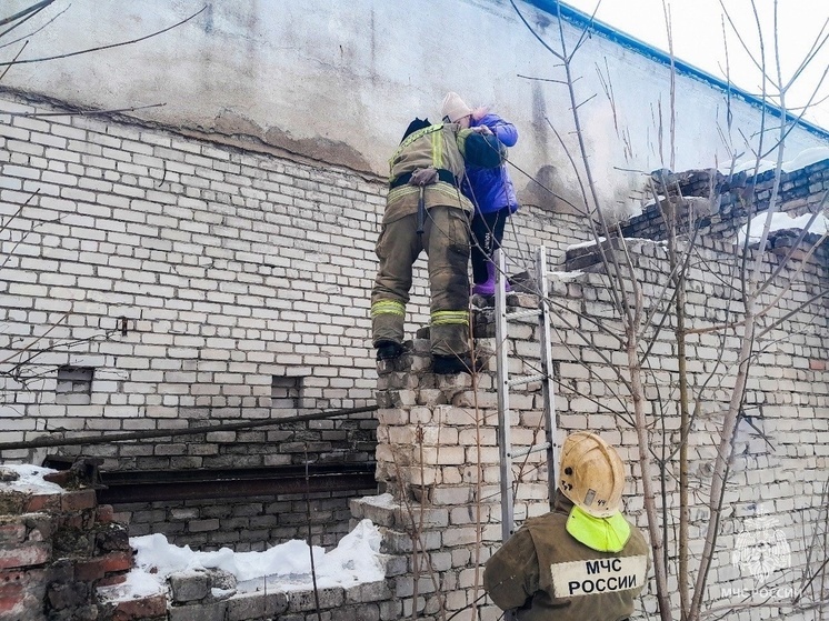В Тверской области маленькая девочка не могла спуститься с крыши заброшки