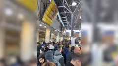 В московские цветочные магазины выстроились гигантские очереди: видео