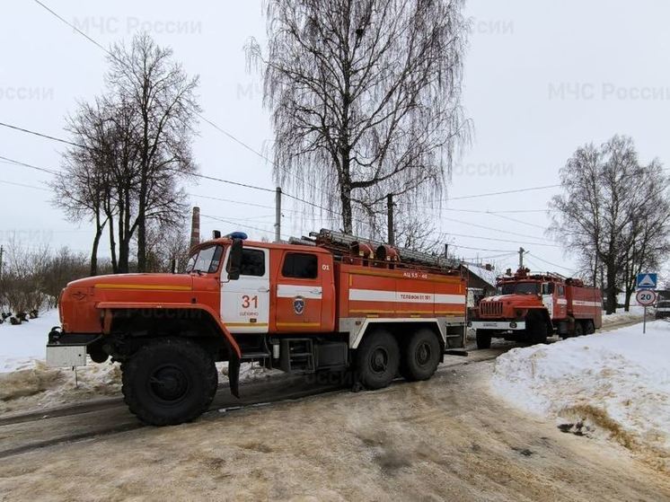 Под Тулой при пожаре в доме 8 марта пострадал человек