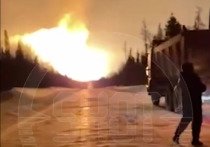 Взрыв и пожар произошли на газопроводе в районе поселка Лыхма Ханты-Мансийского автономного округа