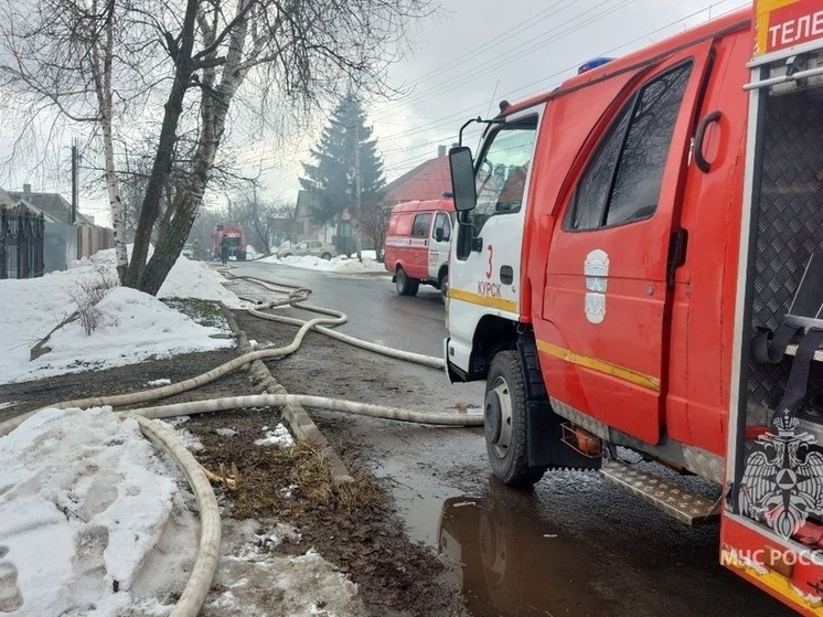 В Курске сгорела часть жилого дома на улице Верней Луговой