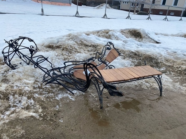 Жители Петрозаводска усомнились, что красивую скамейку сломали вандалы