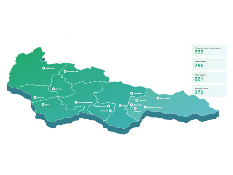 «Карта развития Югры» содержит 777 проектов