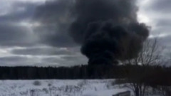 Кадры с места крушения Ил-76 в Ивановской области: видео