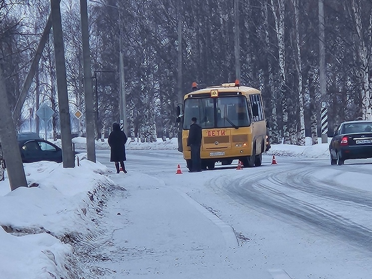 В Холмогорском округе школьный автобус попал в аварию