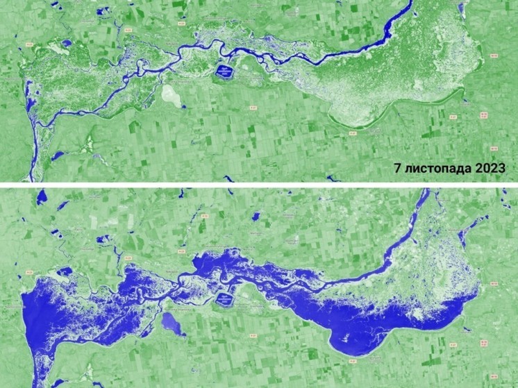 Данные спутников: в Каховское водохранилище постепенно возвращается вода
