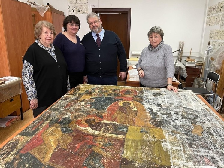 Реставрация иконы «Успение» из фондов Псковского музея-заповедника вышла на финальную стадию