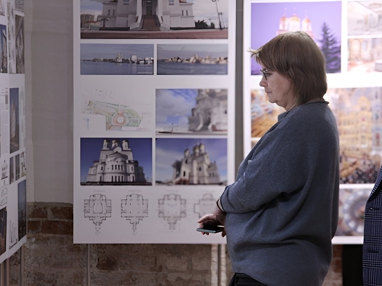 В Гостиных дворах открыли выставку об архитектурном прошлом и будущем Архангельска