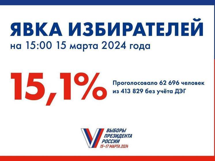 Явка на выборах президента России в Псковской области перевалила за 15%