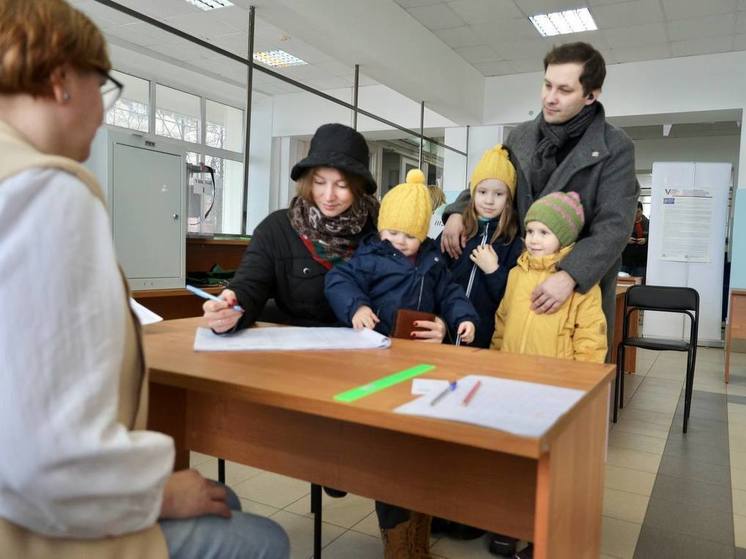 Многодетные семьи Архангельска активно участвуют в выборах президента России