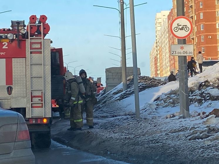 В Оренбурге на пересечении улицы Салмышской и проезда Северного собралось большое количество пожарных