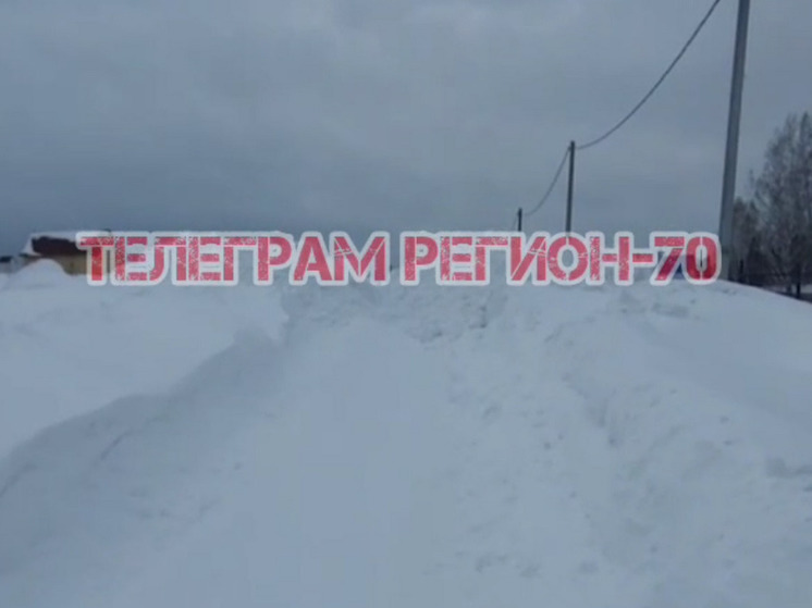 В селе Корнилово под Томском тракторист перекрыл улицу снежной горкой
