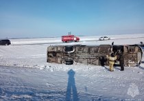 В Алтайском крае перевернулся пассажирский автобус, следовавший по маршруту Чемкент — Новосибирск. По уточненным данным, в ДТП пострадали семь человек, один был госпитализирован в Славгородскую центральную больницу.
