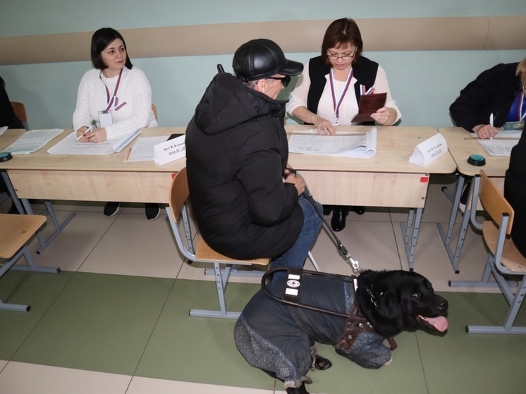 В Курской области на УИК создали условия для голосования слепых