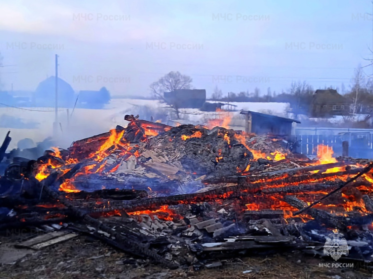 Подробности пожара в Новодугинском районе