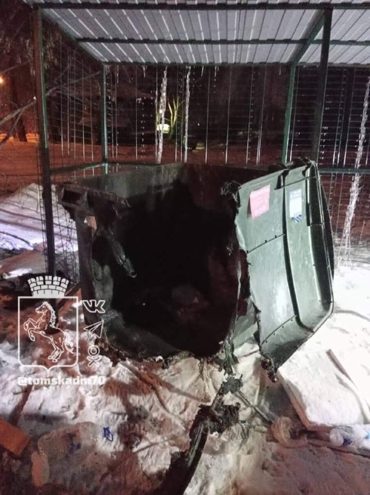 Нахимова и Подгорная: в Томске дважды горел мусор в контейнерах для ТБО