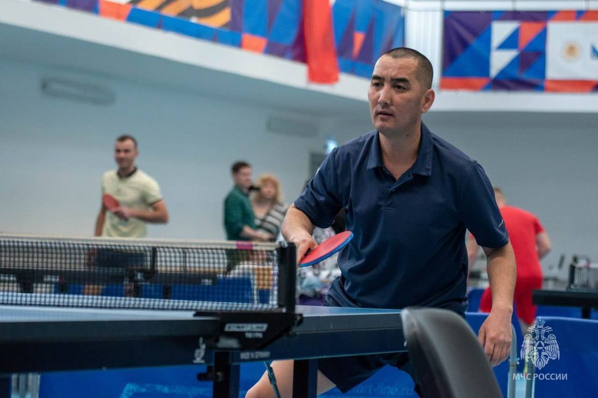 Employees of the Kalmyk Ministry of Emergency Situations became silver medalists in table tennis competitions