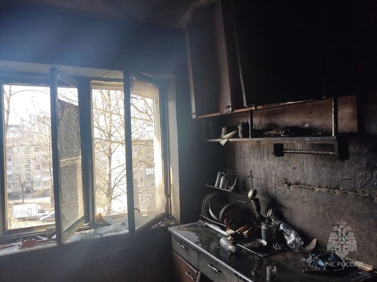 Пожарные спасли новгородца из горящей квартиры