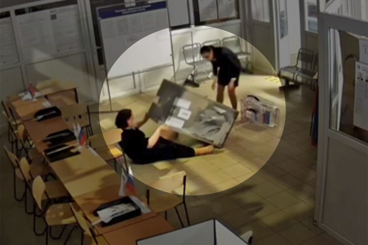A strange video of women rolling a ballot box in the night surprised the election commission