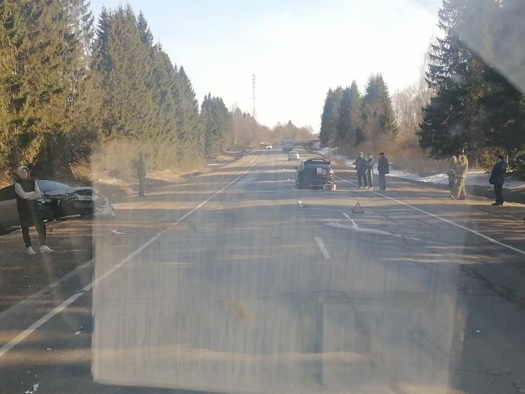 В Тверской области под Старицей столкнулись два автомобиля