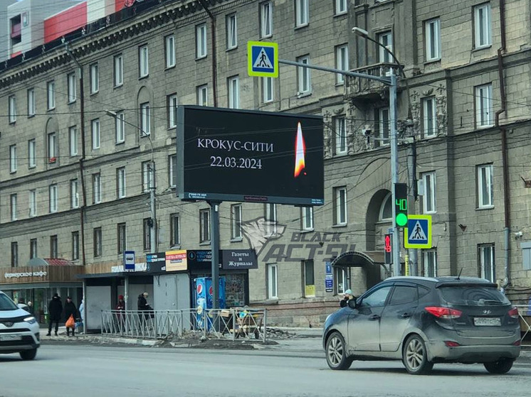 В Новосибирске появились билборды в память о жертвах теракта в Подмосковье