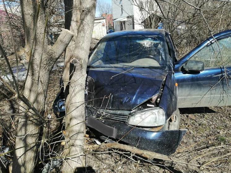 Под Воронежем 44-летний водитель «Лады» разбился при наезде на дерево