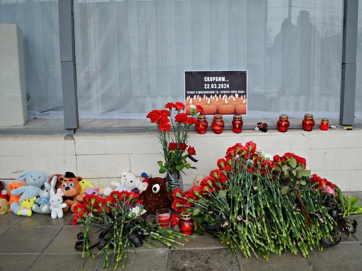 Калужане весь день несут цветы и игрушки к мемориалу памяти жертв теракта