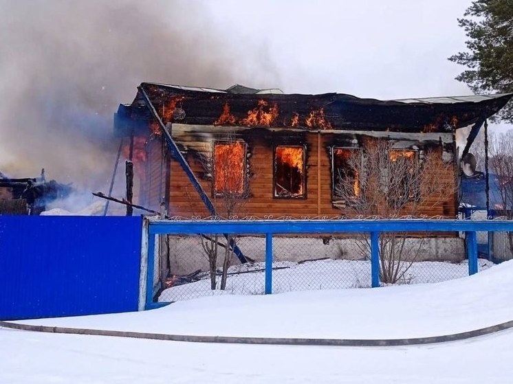 В Башкирии сгорели дом и сарай, погиб 60-летний мужчина