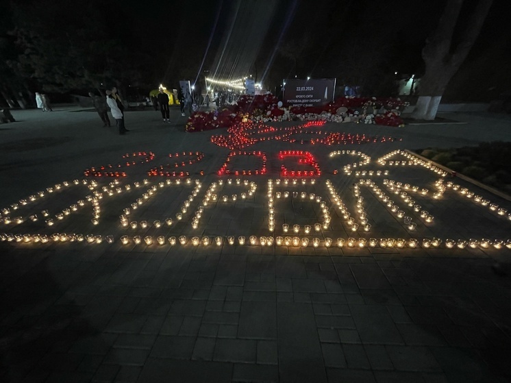 Жители Ростова присоединились к памятной акции по жертвам теракта в Подмосковье