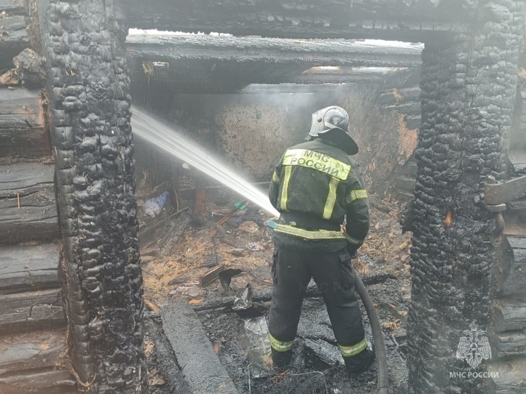 В Орловской области из-за пожара выгорели внутренние помещения дома
