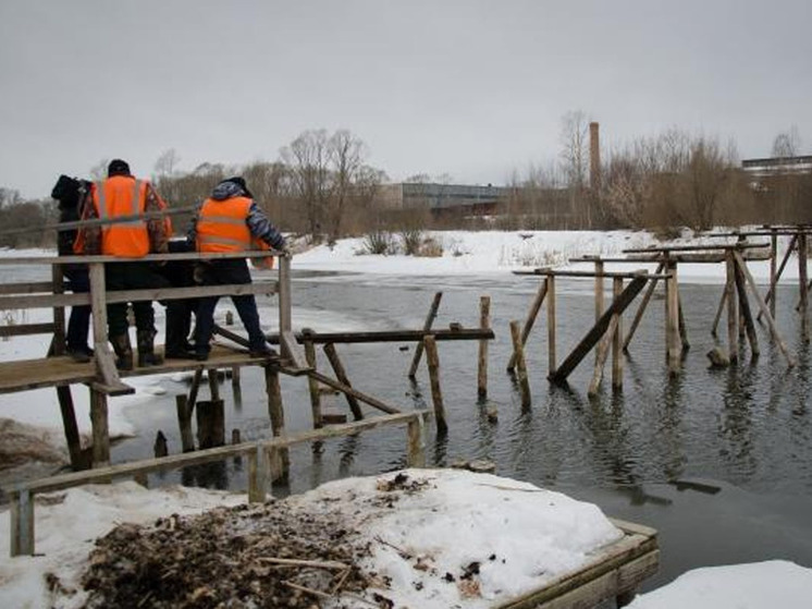 27 марта в Шуе демонтируют деревянный пешеходный мост через Тезу